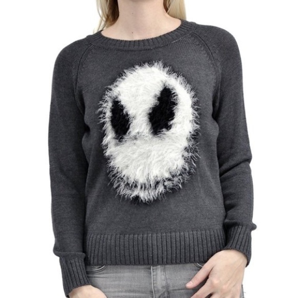 Disney Authentic Nightmare Before Christmas Jack Skeleton Sweater Size Junior XL - Picture 8 of 8
